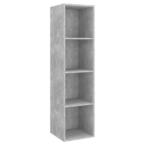 Væghængt tv-skab 37x37x142,5 cm konstrueret træ betongrå