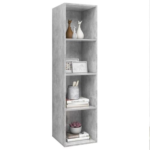 Væghængt tv-skab 37x37x142,5 cm konstrueret træ betongrå