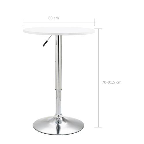 Barbord Ø 60 cm MDF hvid