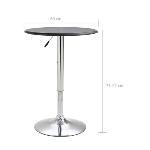 Barbord Ø 60 cm MDF sort
