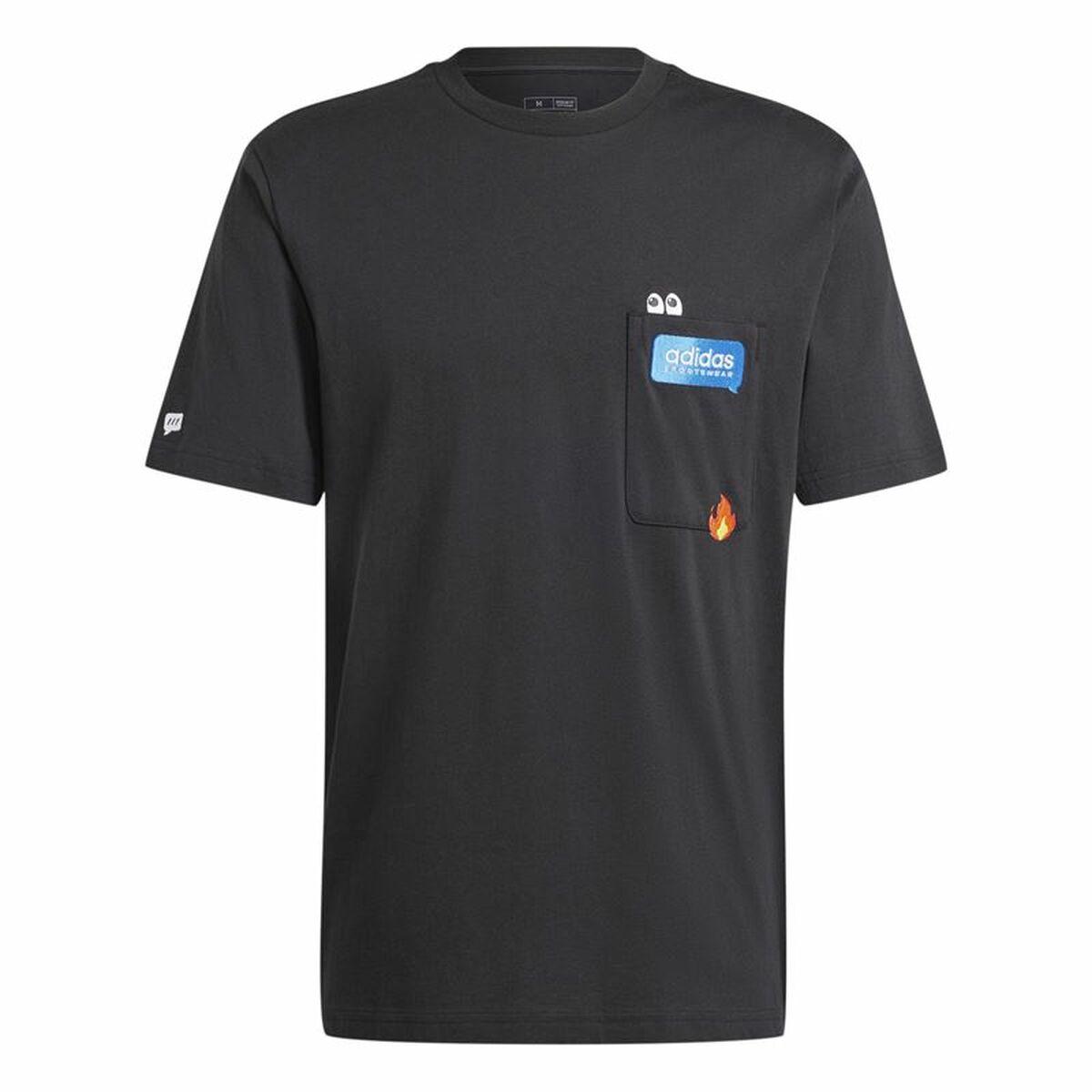 Adidas Remoji Pocket Graphic T-shirt til mænd - Sort (L)