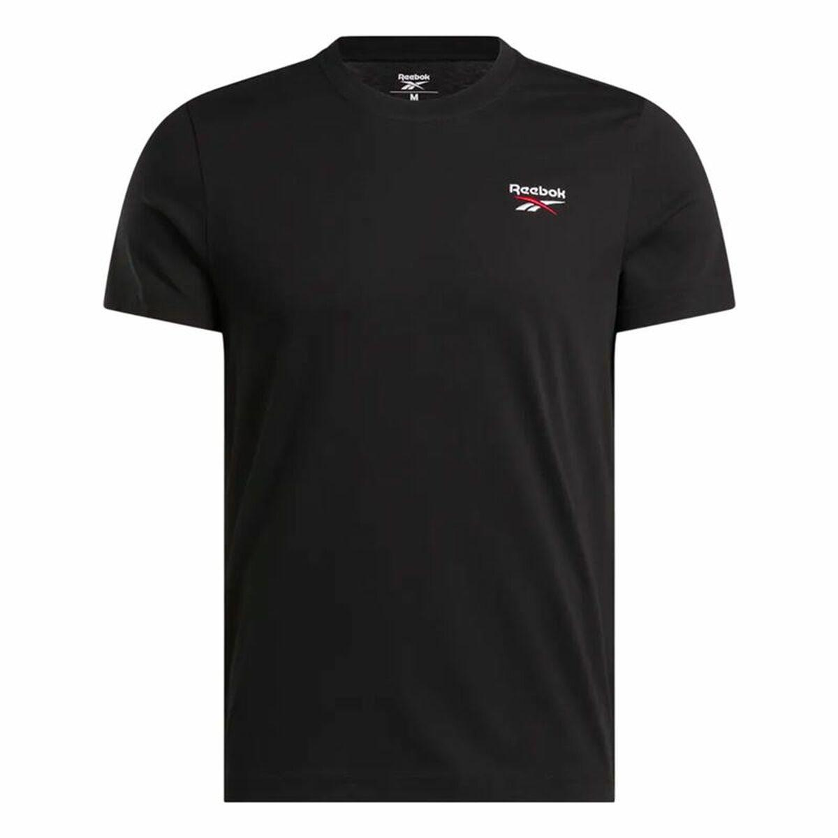 Kortærmet T-shirt til Mænd Reebok Identity Smal Sort S