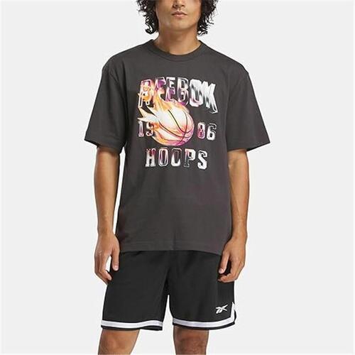 Kortærmet T-shirt til Mænd Reebok Gs Basketball On Fir Sort XL