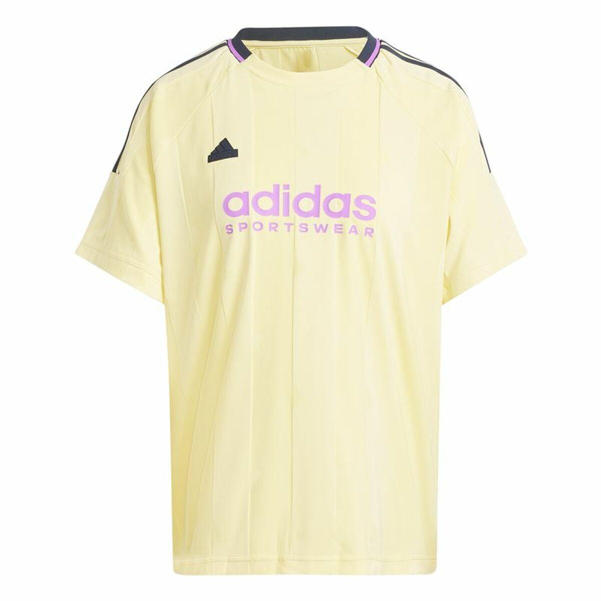 Adidas Tiro Cut 3 Stripes Jacquard Boyfriend T-shirt til mænd - Beige (XS)