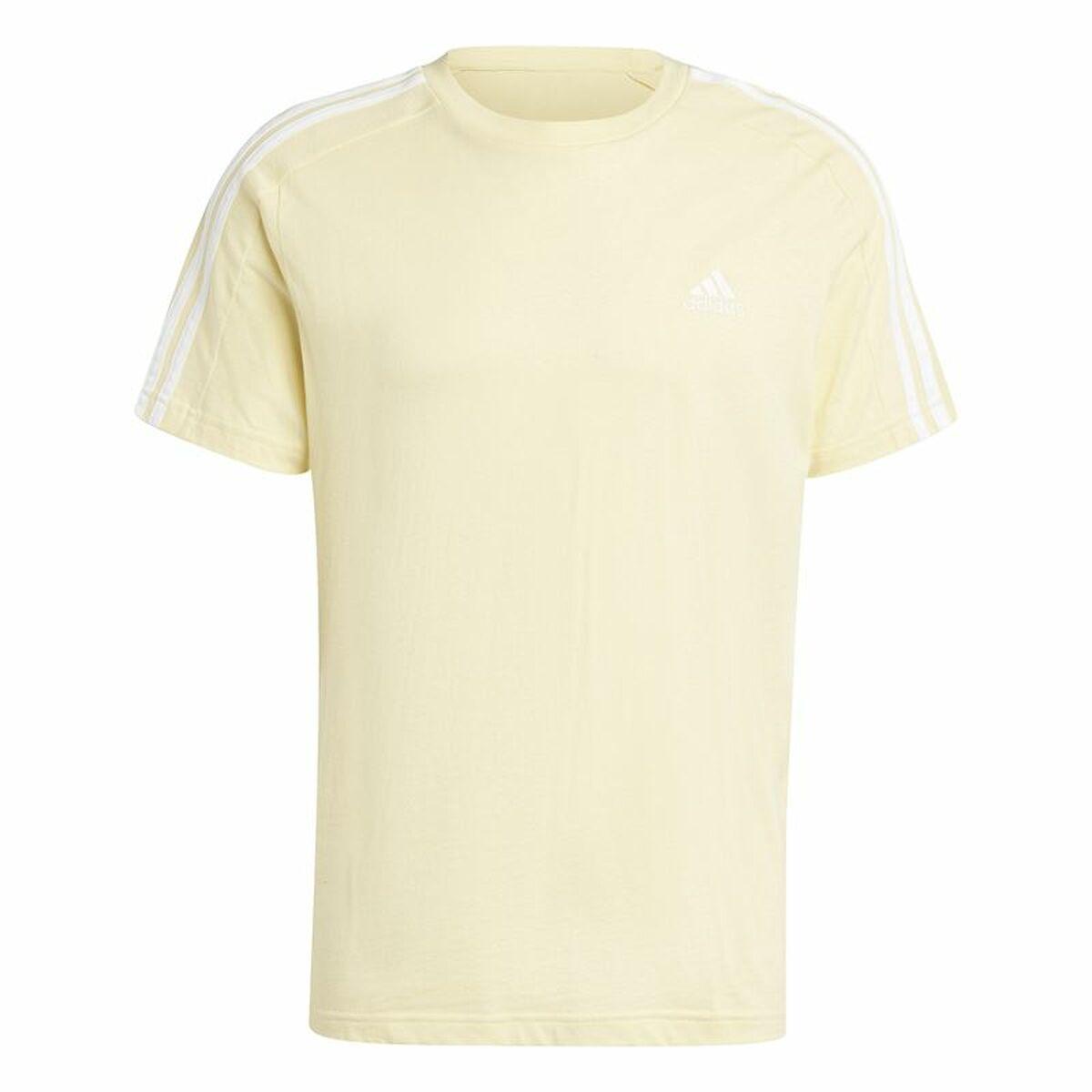 Adidas Essentials 3-Stripes T-shirt til mænd, gul (S)