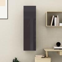 Tv-bord 30,5x30x110 cm konstrueret træ grå højglans