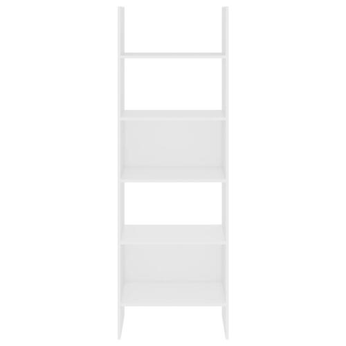 Bogreol 60x35x180 cm konstrueret træ hvid
