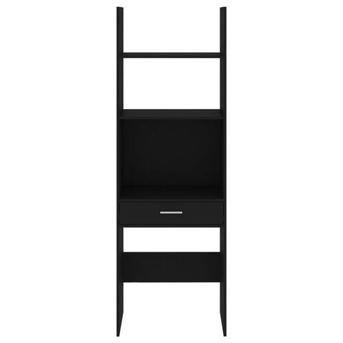Bogreol 60x35x180 cm spånplade sort