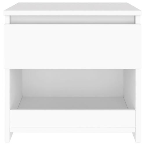 Sengeborde 2 stk. 40x30x39 cm konstrueret træ hvid