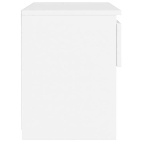 Sengeborde 2 stk. 40x30x39 cm konstrueret træ hvid