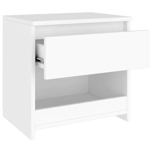 Sengeborde 2 stk. 40x30x39 cm konstrueret træ hvid