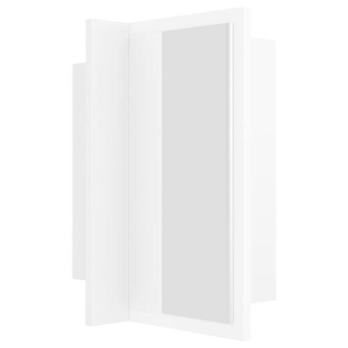 Badeværelsesskab med LED-lys 40x12x45 cm akryl hvid