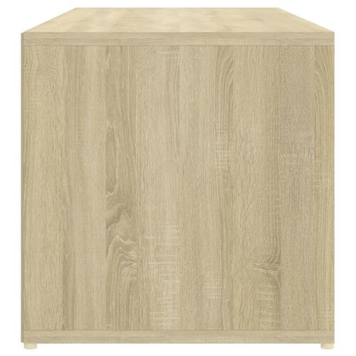 Skoreol 105x35x35 cm konstrueret træ hvid og sonoma-eg