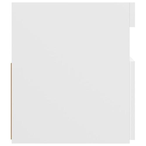Tv-skab med LED-lys 120x35x40 cm hvid