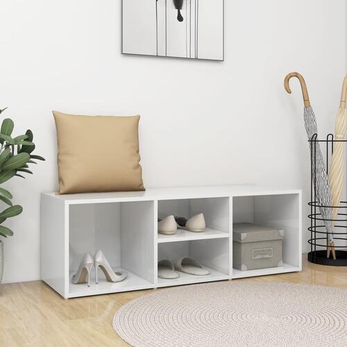 Skoreol 105x35x35 cm konstrueret træ hvid højglans