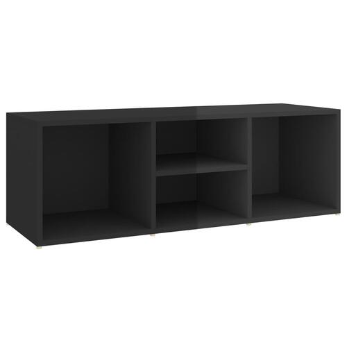 Skobænk 105x35x35 cm spånplade sort højglans