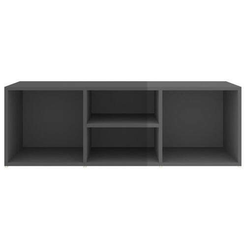 Skobænk 105x35x35 cm spånplade grå højglans