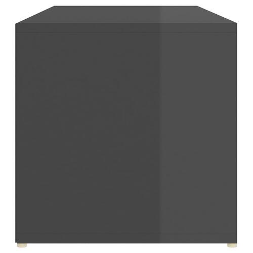 Skobænk 105x35x35 cm spånplade grå højglans