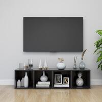 Tv-borde 4 stk. 37x35x37 cm konstrueret træ grå