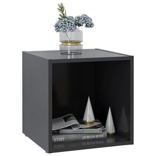 Tv-borde 4 stk. 37x35x37 cm konstrueret træ grå