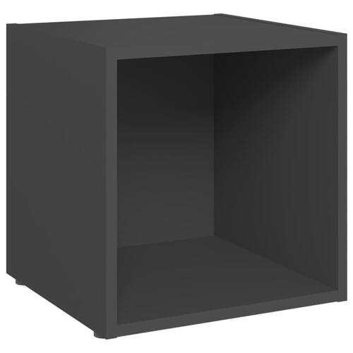 Tv-borde 4 stk. 37x35x37 cm konstrueret træ grå