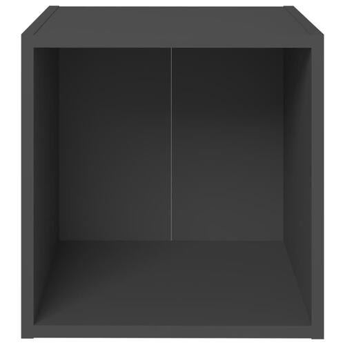 Tv-borde 4 stk. 37x35x37 cm konstrueret træ grå