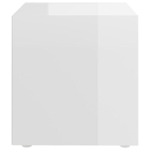 Tv-borde 4 stk. 37x35x37 cm konstrueret træ hvid højglans
