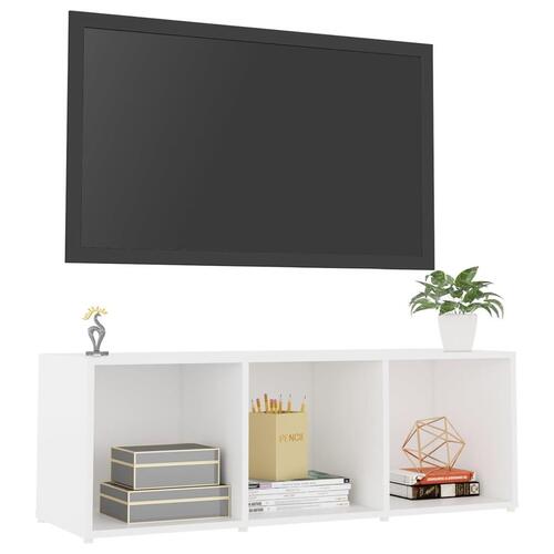 Tv-skab 107x35x37 cm spånplade hvid