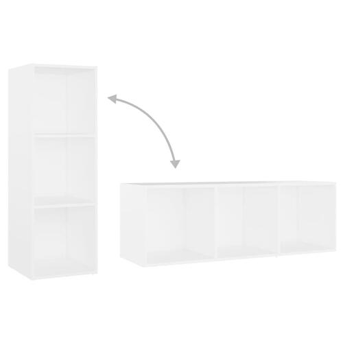 Tv-skab 107x35x37 cm spånplade hvid
