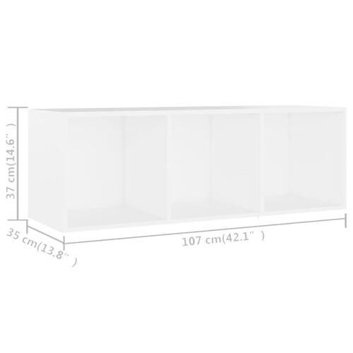 Tv-skab 107x35x37 cm spånplade hvid
