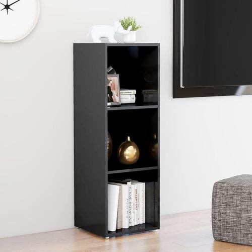 Tv-skab 107x35x37 cm konstrueret træ grå højglans