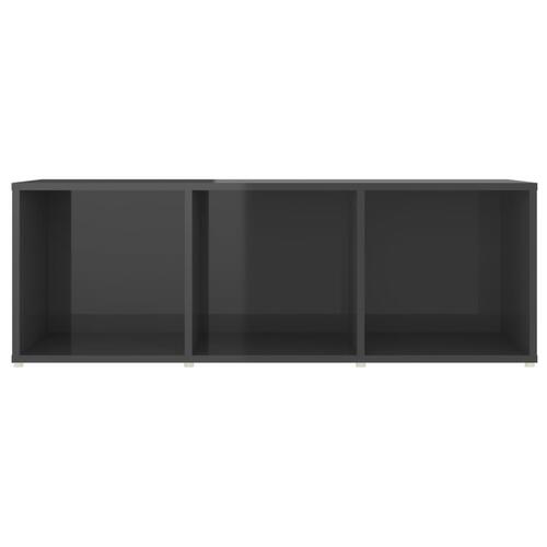 Tv-skab 107x35x37 cm konstrueret træ grå højglans