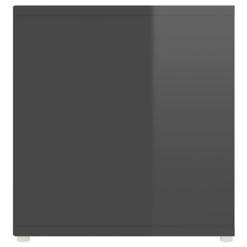 Tv-skab 107x35x37 cm konstrueret træ grå højglans
