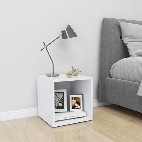 Tv-bord 37x35x37 cm konstrueret træ hvid