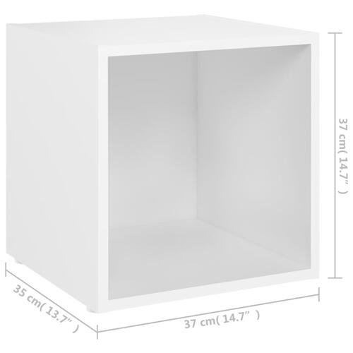 Tv-borde 2 stk. 37x35x37 cm konstrueret træ hvid