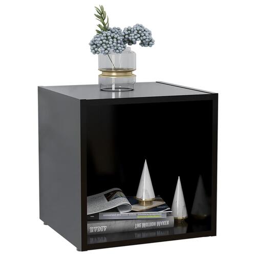Tv-bord 37x35x37 cm konstrueret træ sort