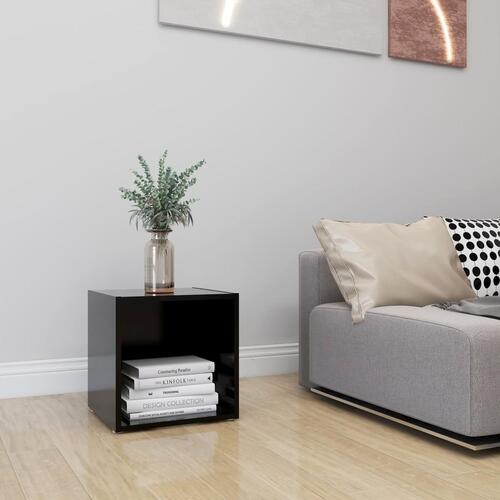 Tv-bord 37x35x37 cm konstrueret træ sort