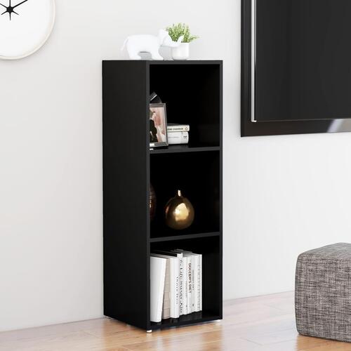 Tv-skab 107x35x37 cm konstrueret træ sort