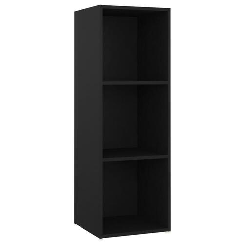 Tv-skab 107x35x37 cm konstrueret træ sort