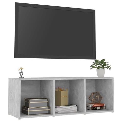 Tv-skab 107x35x37 cm konstrueret træ betongrå