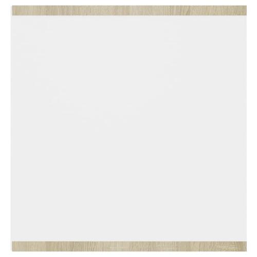 Tv-skab 107x35x37 cm konstrueret træ hvid og sonoma-eg