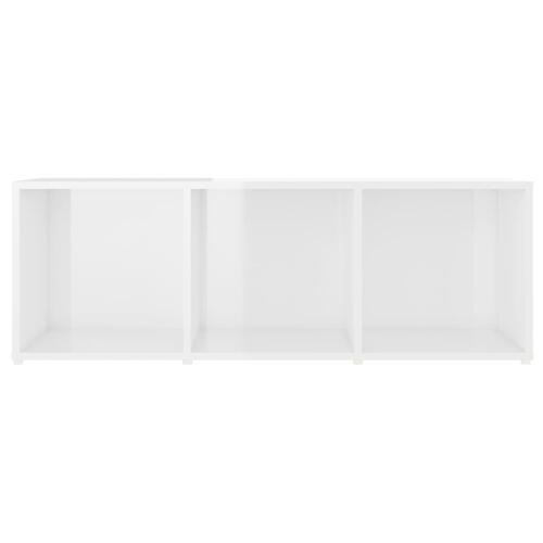 Tv-skab 107x35x37 cm konstrueret træ hvid højglans