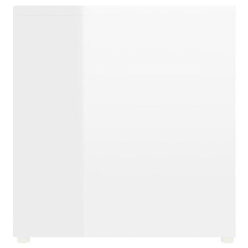Tv-skab 107x35x37 cm konstrueret træ hvid højglans