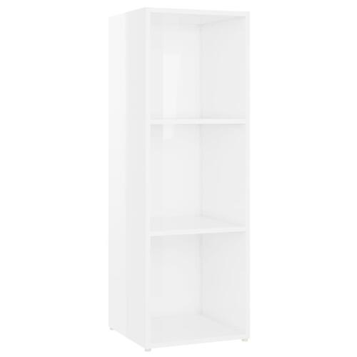 Tv-skab 107x35x37 cm konstrueret træ hvid højglans