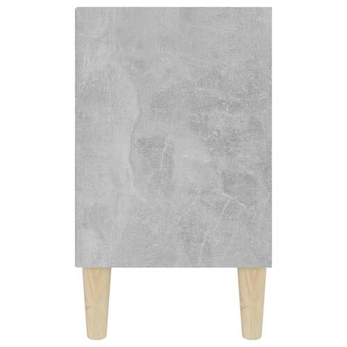 Tv-skab med massive træben 103,5x30x50 cm betongrå