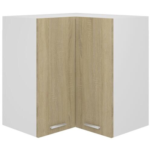 Væghængt hjørneskab Lyon 57x57x60 cm konstrueret træ sonoma-eg