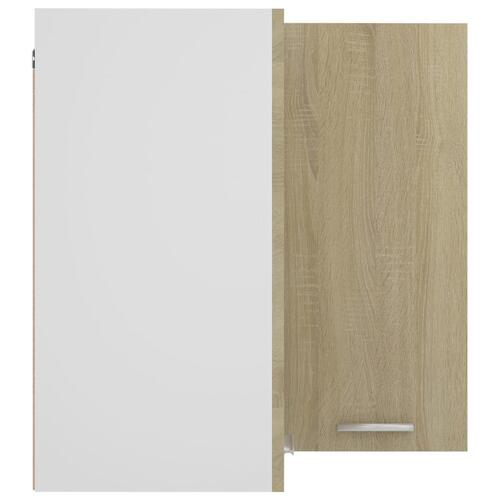 Væghængt hjørneskab Lyon 57x57x60 cm konstrueret træ sonoma-eg
