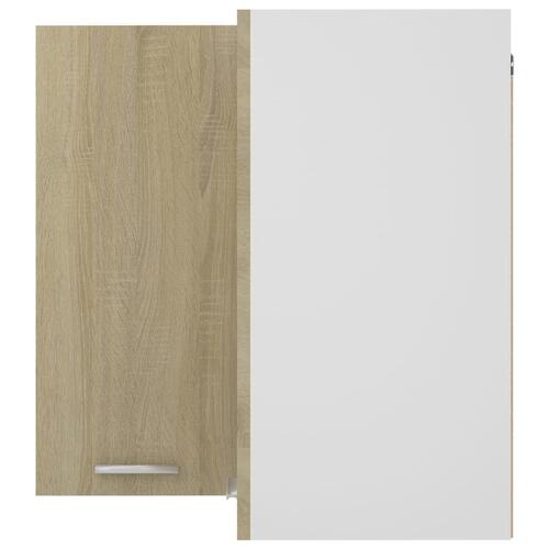 Væghængt hjørneskab Lyon 57x57x60 cm konstrueret træ sonoma-eg
