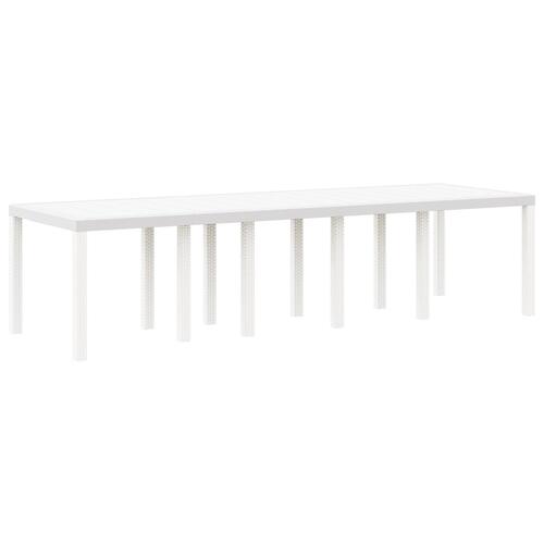 Have Bord Hvid 300x100x73 cm Poly Rattan, Have Bord Hvid 150x100x73 cm Poly Rattan
