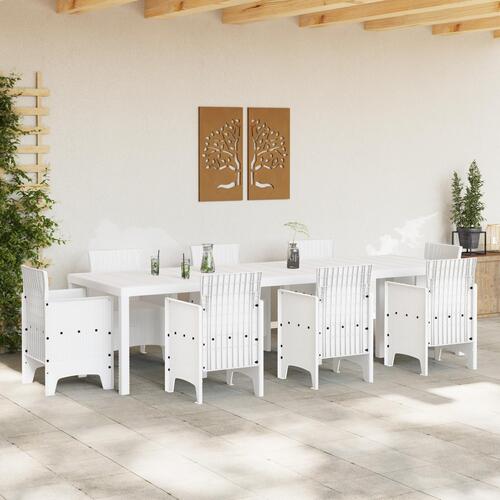 Have Bord Hvid 300x100x73 cm Poly Rattan, Have Bord Hvid 150x100x73 cm Poly Rattan